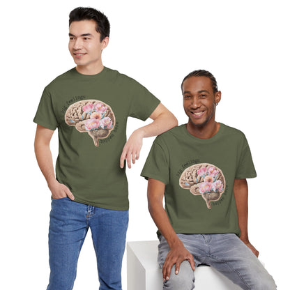 "Big Feelings Happen Here" Floral Brain Unisex T-Shirt