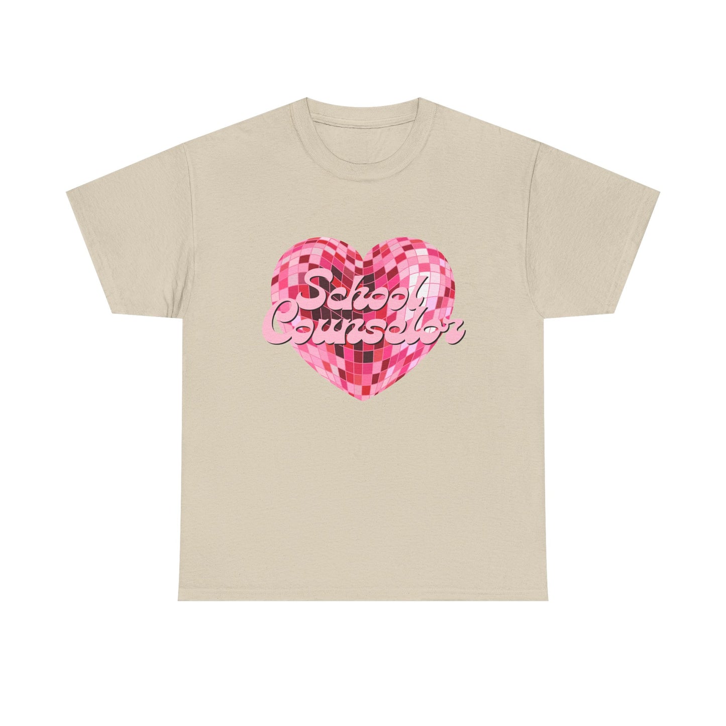 Pink Disco Heart School Counselor Unisex T-Shirt