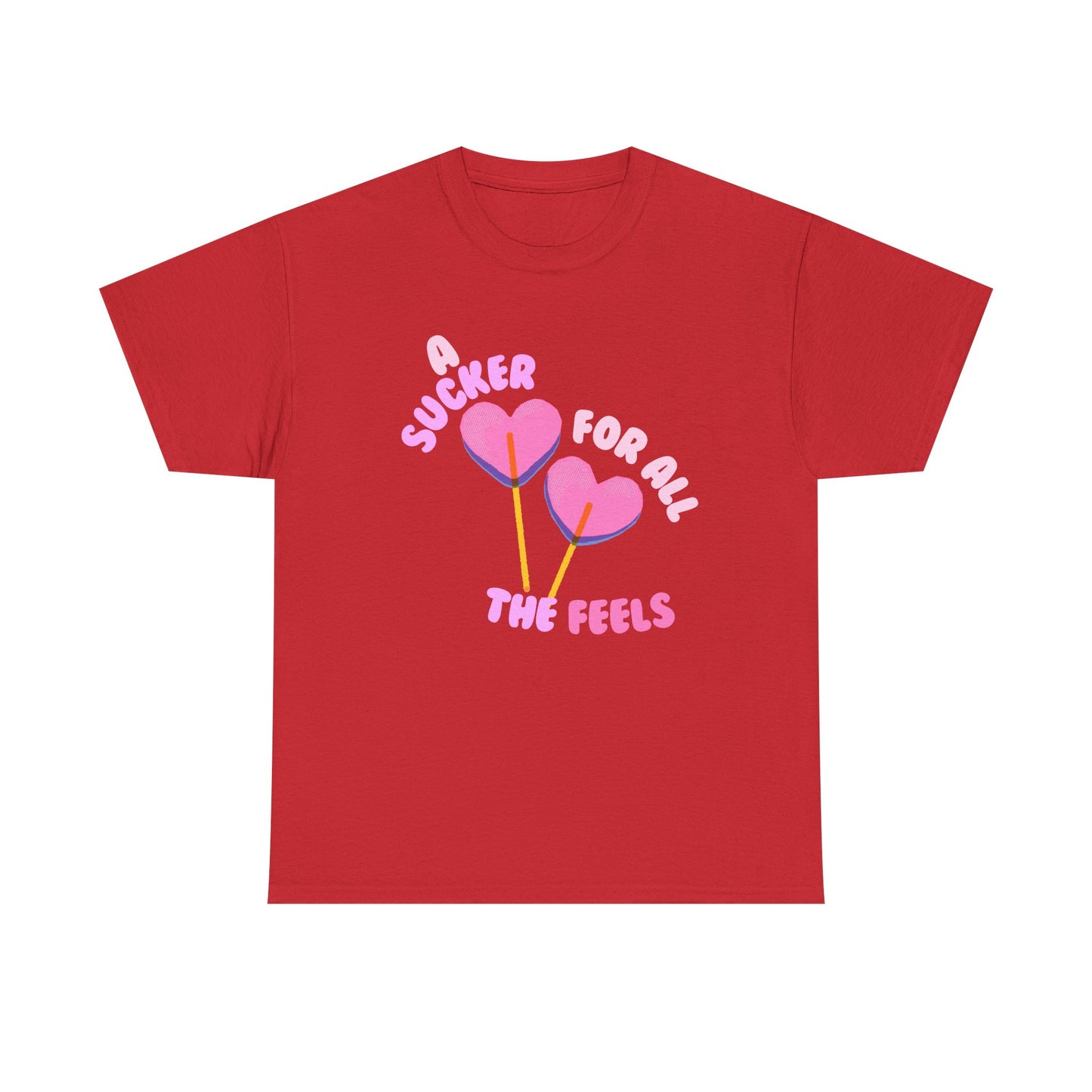 "A Sucker For All The Feels" Heart Lollipop Unisex T-Shirt