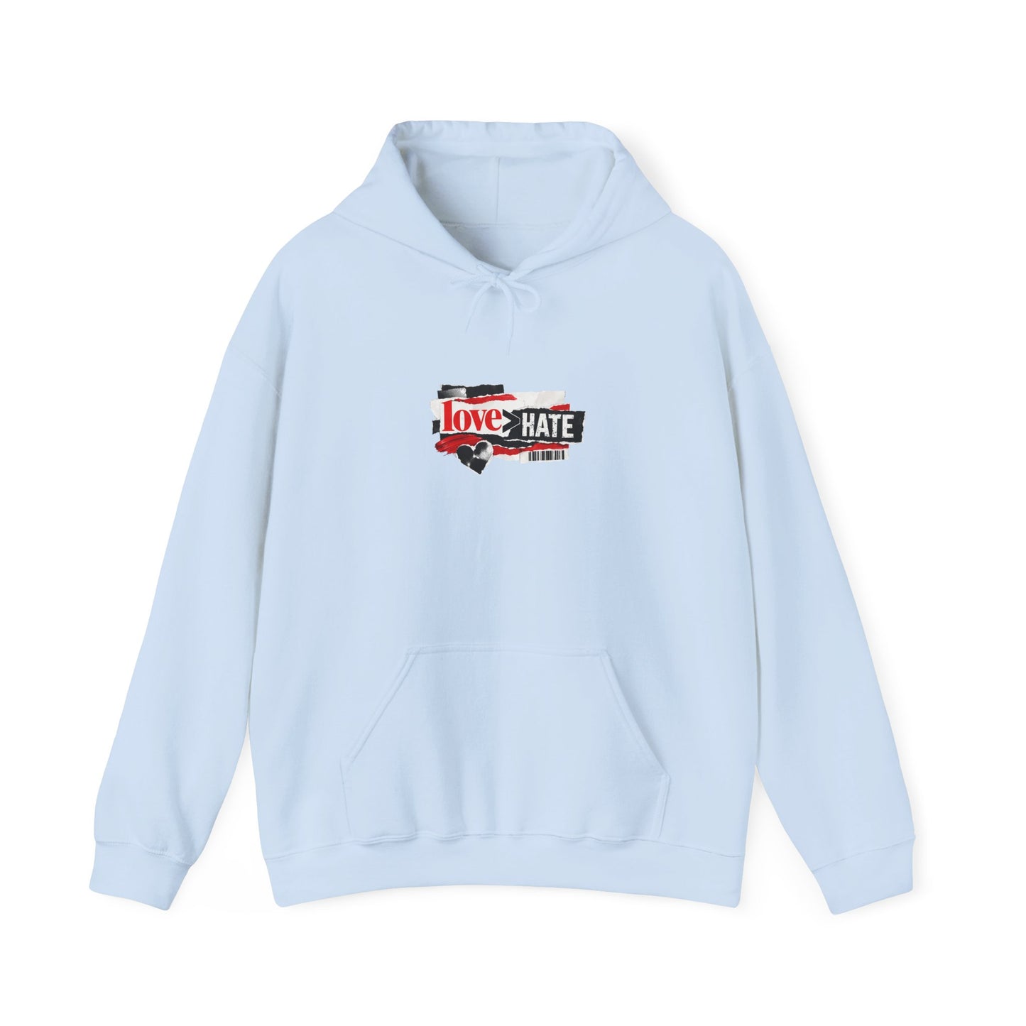 'The Only Thing More Powerful Than Hate Is Love' Back Print Hoodie
