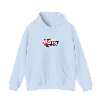 'The Only Thing More Powerful Than Hate Is Love' Back Print Hoodie