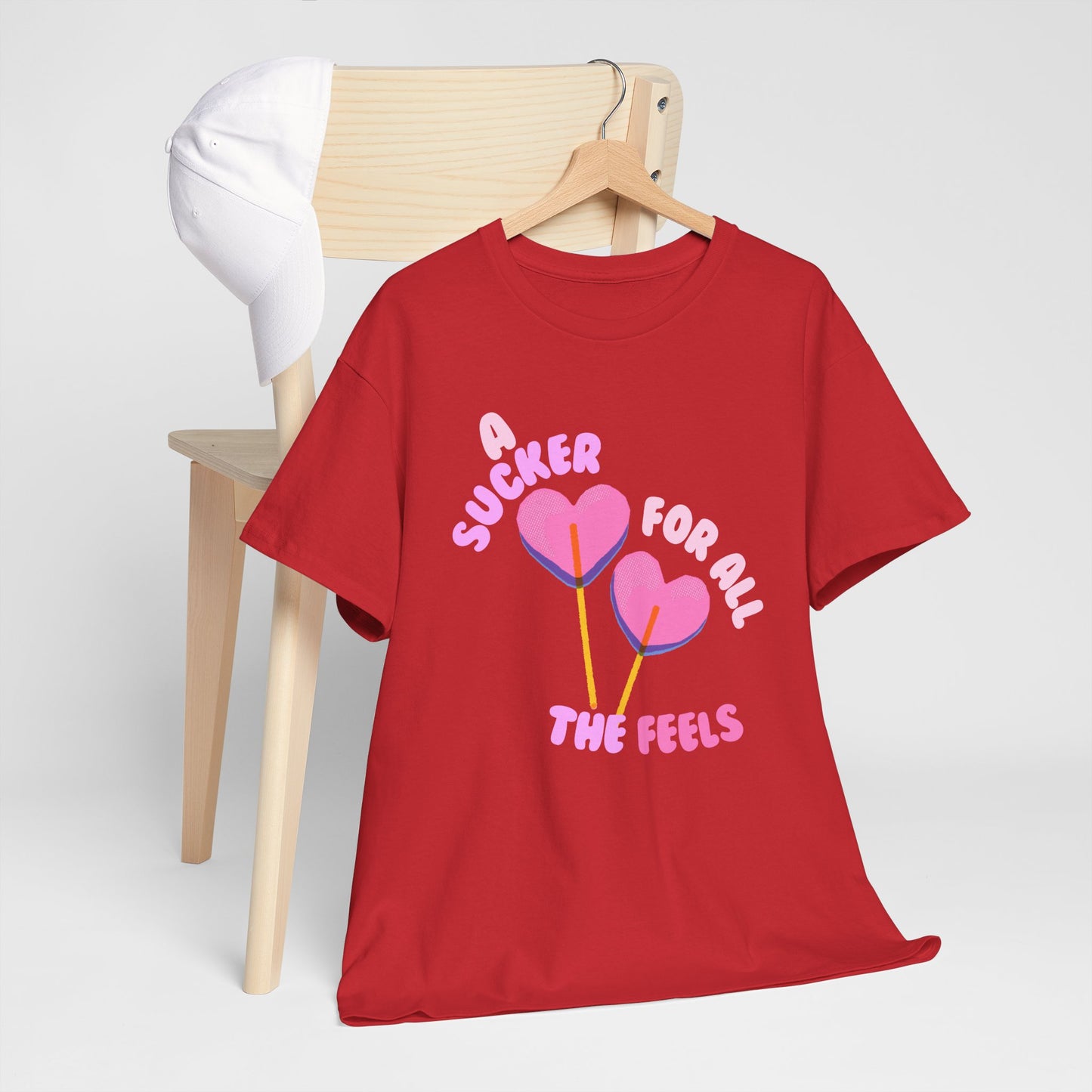 "A Sucker For All The Feels" Heart Lollipop Unisex T-Shirt