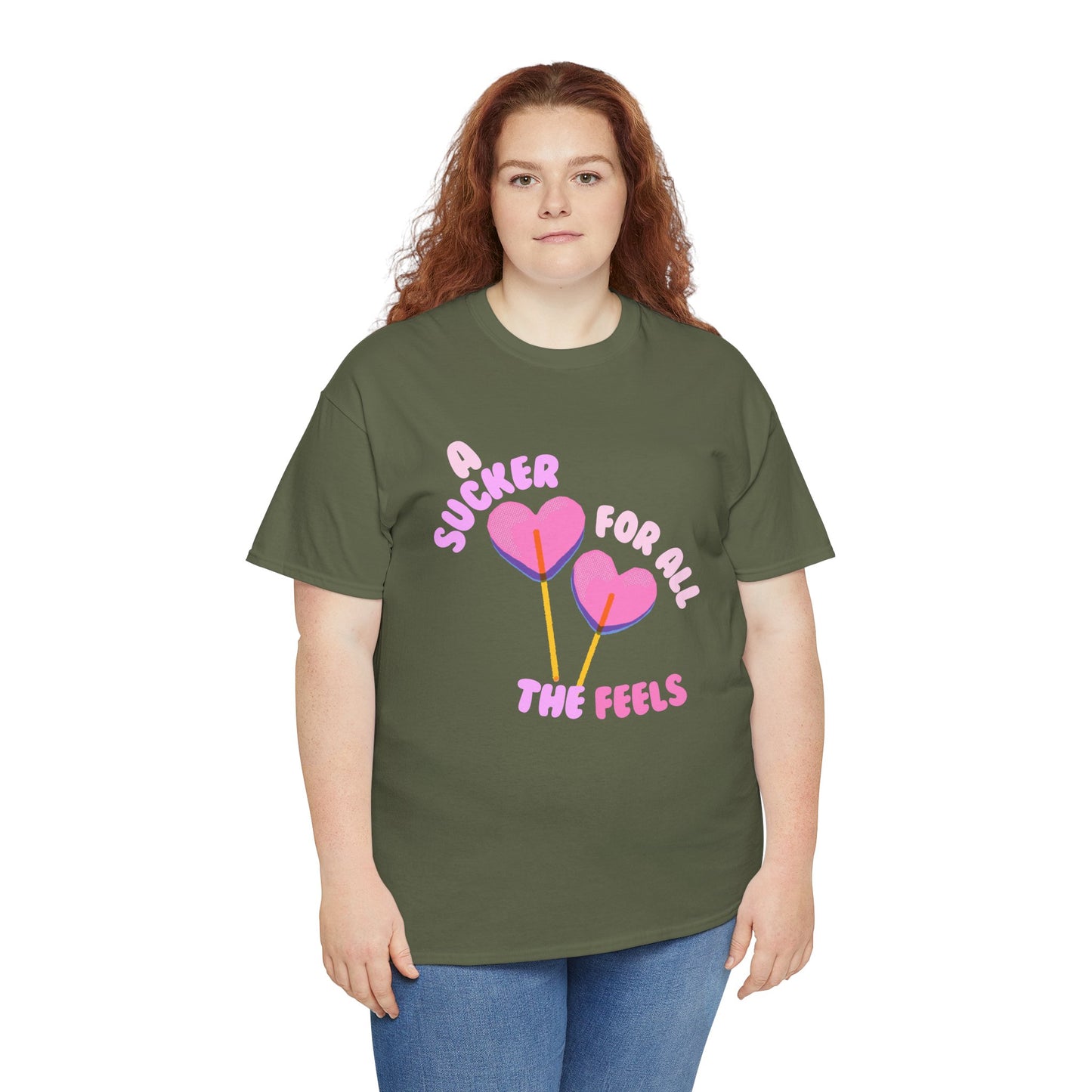 "A Sucker For All The Feels" Heart Lollipop Unisex T-Shirt