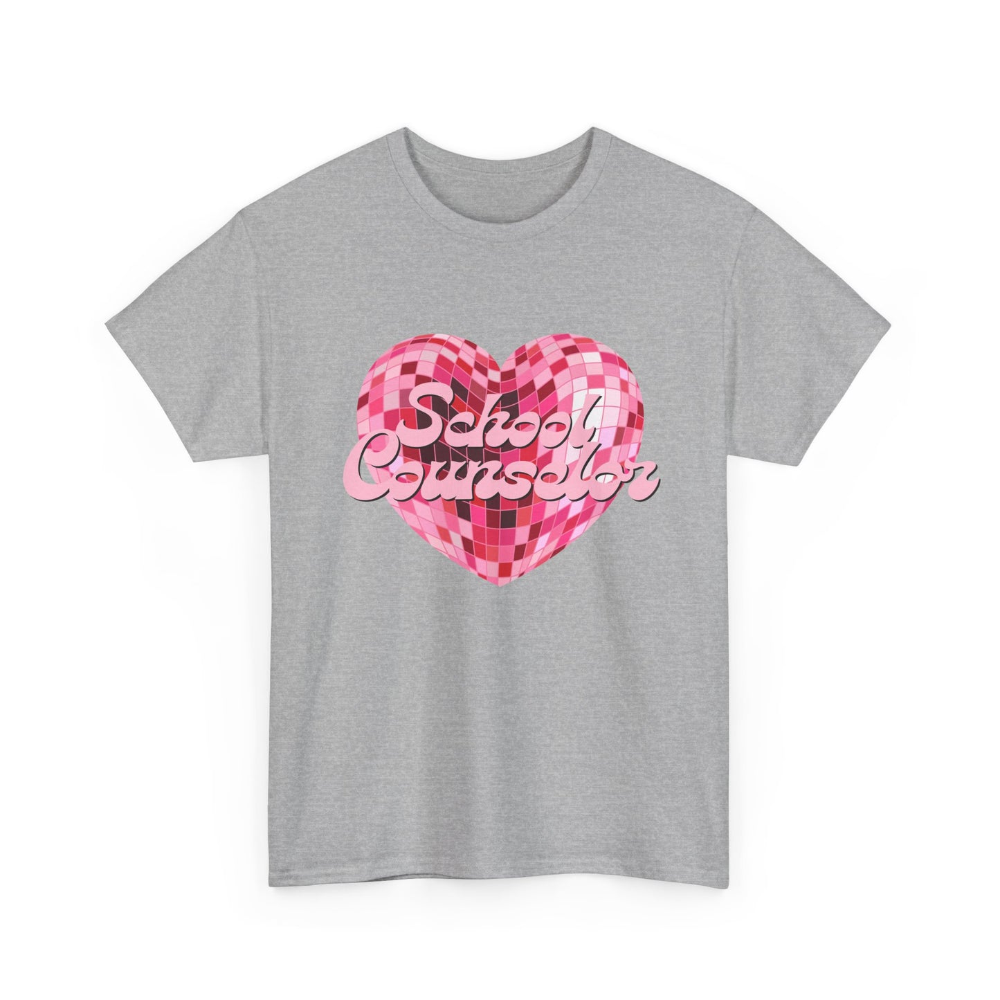 Pink Disco Heart School Counselor Unisex T-Shirt