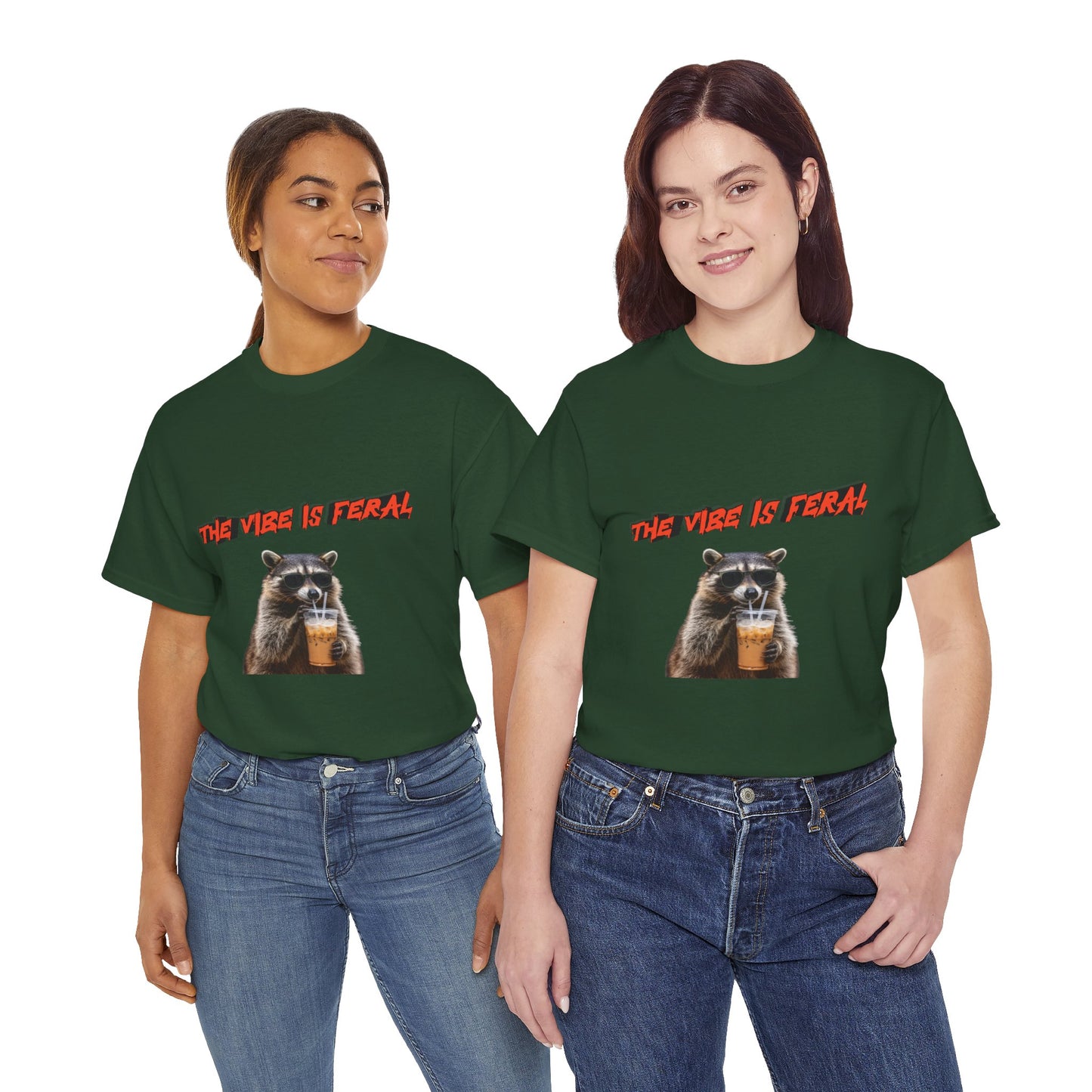 "The Vibe Is Feral" Raccoon T-Shirt