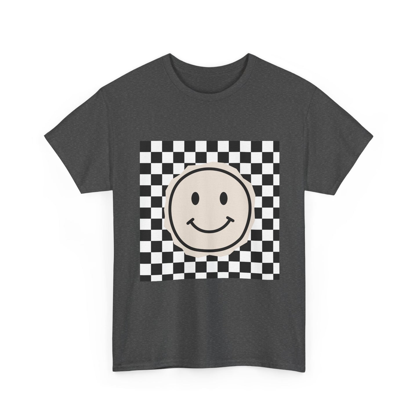 B&W Smiley Checkerboard Unisex T-Shirt