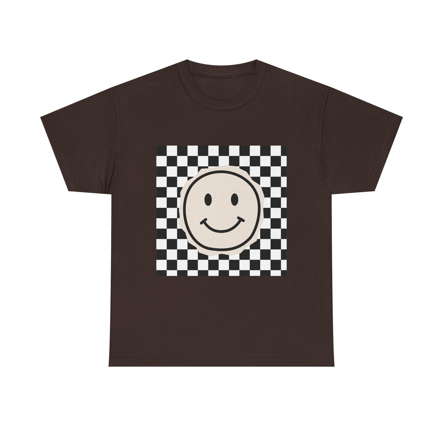 B&W Smiley Checkerboard Unisex T-Shirt