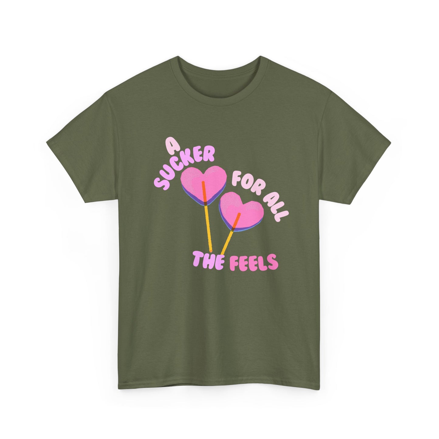 "A Sucker For All The Feels" Heart Lollipop Unisex T-Shirt