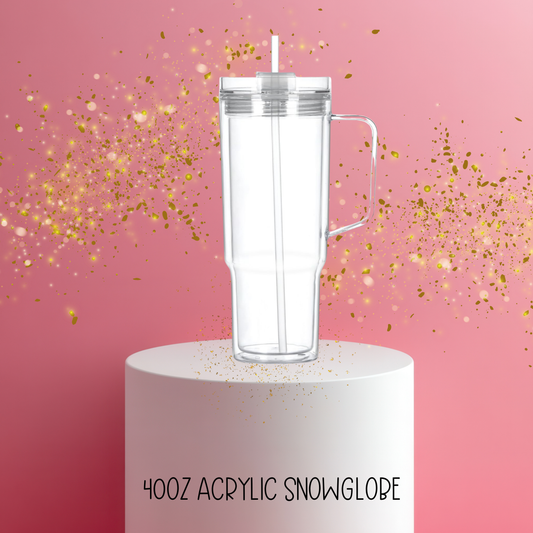 40oz Acrylic Snowglobe Tumbler (CUSTOM)