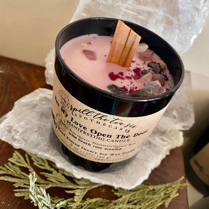 Let My Love Open The Door Intention Candle | Heart Healing & Love Manifestation