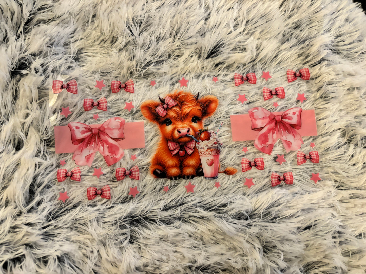 Highland Cow UV DTF Options