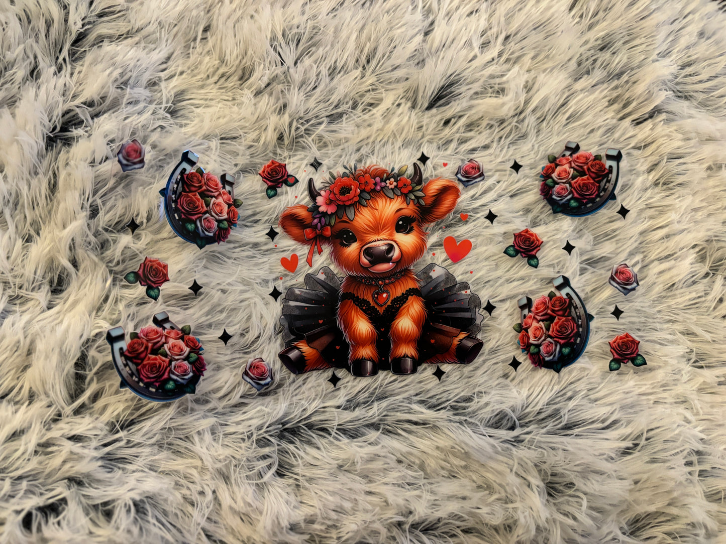 Highland Cow UV DTF Options