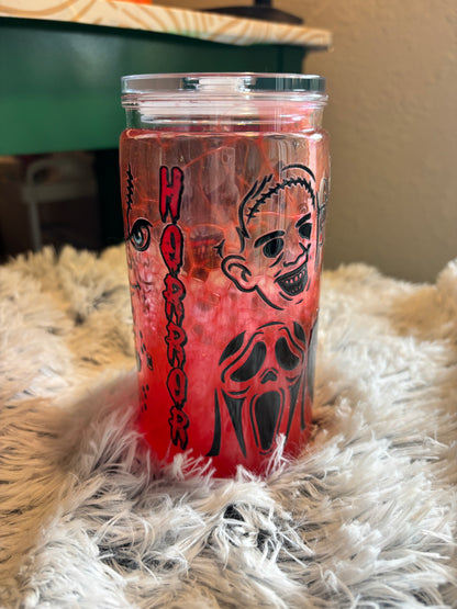 Red Horror Snowglobe Lava Tumbler (16oz)