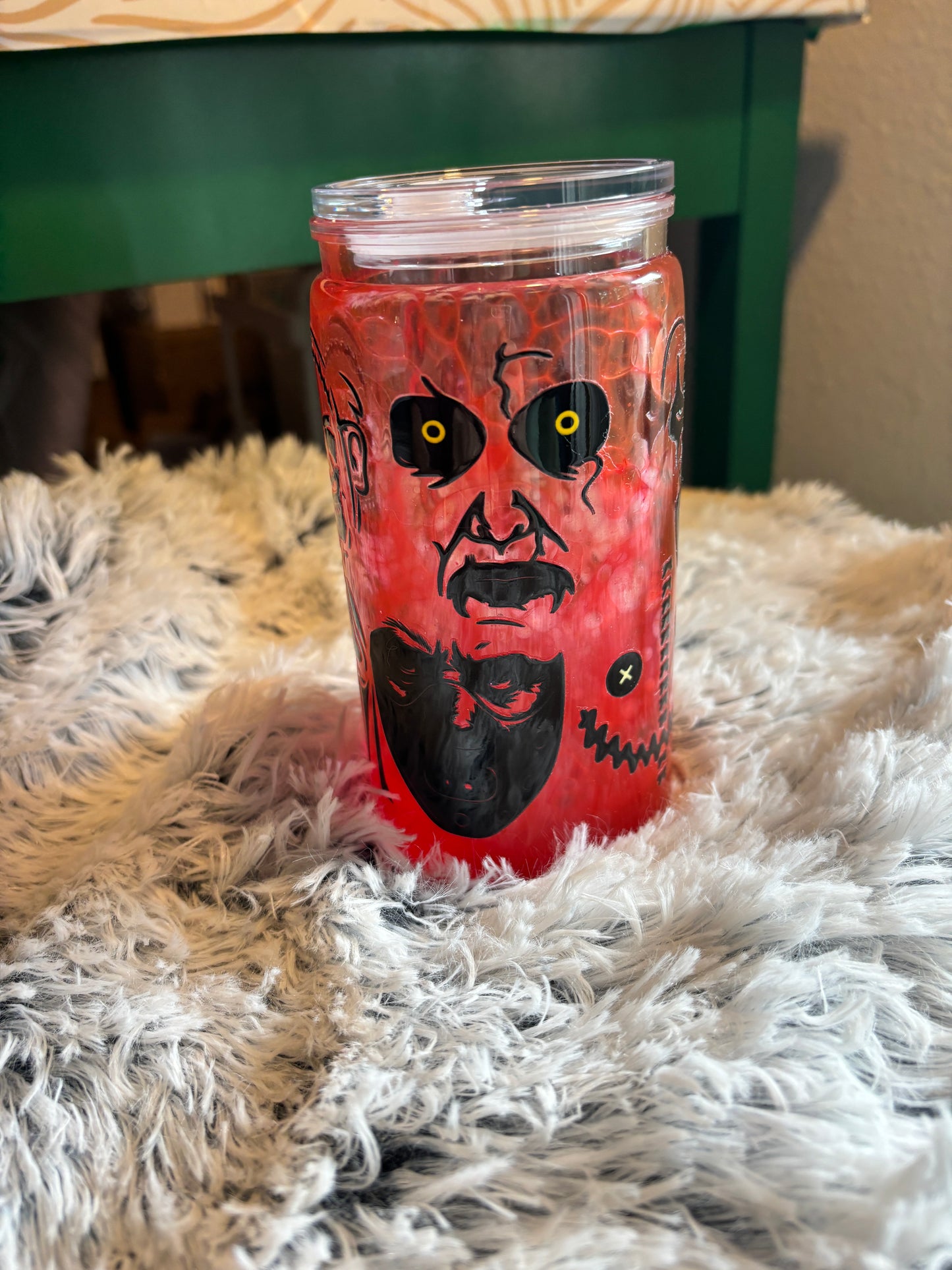 Red Horror Snowglobe Lava Tumbler (16oz)
