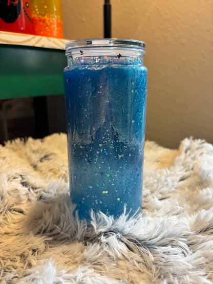 Blue Snowglobe Double Lava Tumbler (20oz)