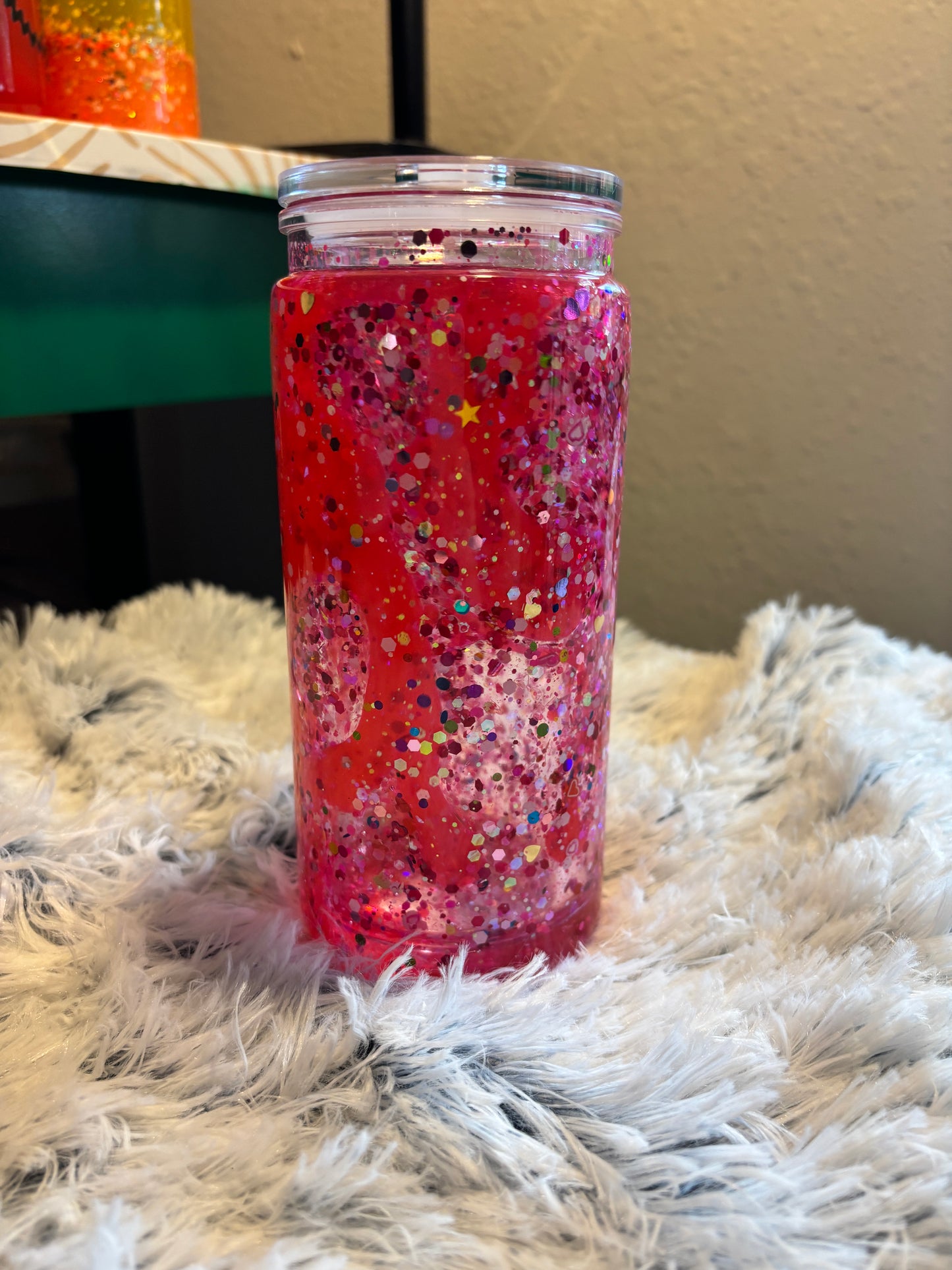 Pink Snowglobe Lava Tumbler (20oz)