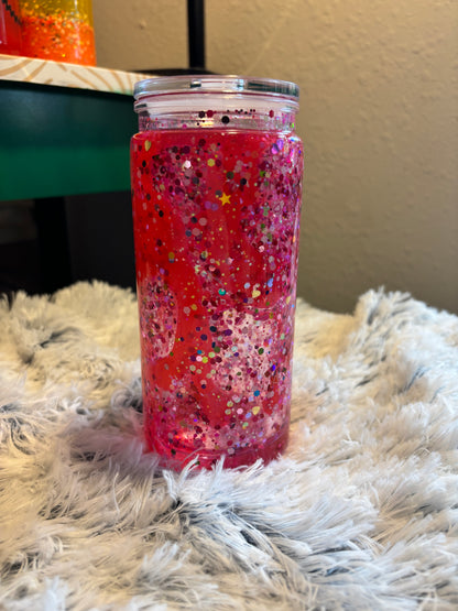 Pink Snowglobe Lava Tumbler (20oz)