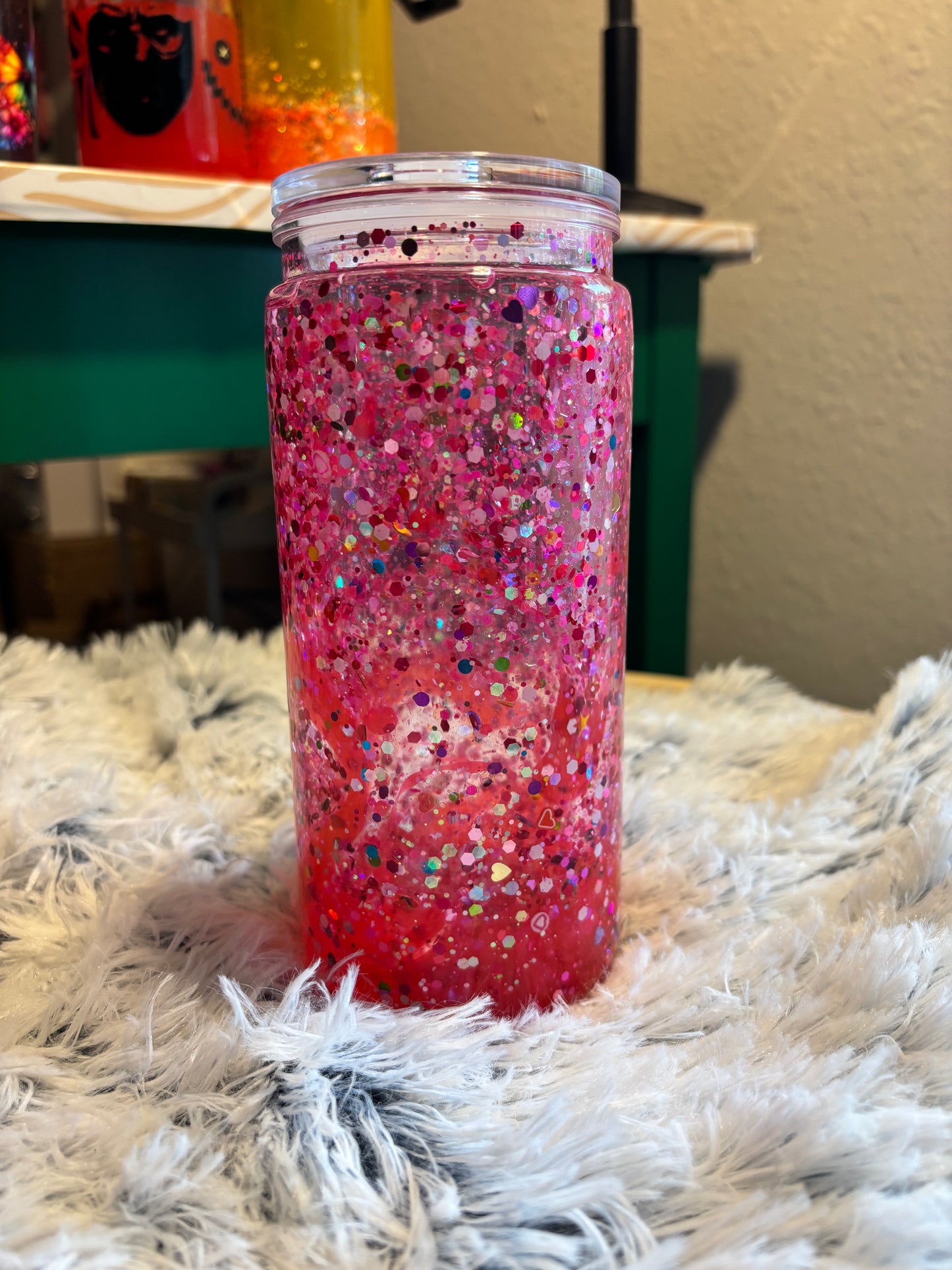 Pink Snowglobe Lava Tumbler (20oz)