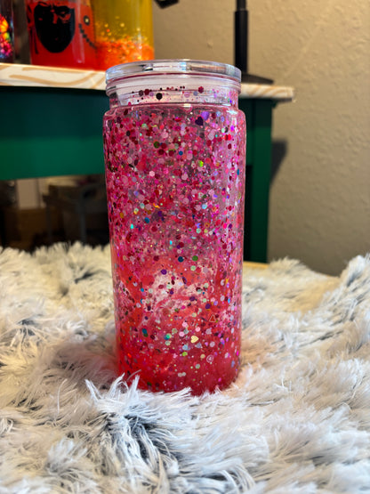 Pink Snowglobe Lava Tumbler (20oz)