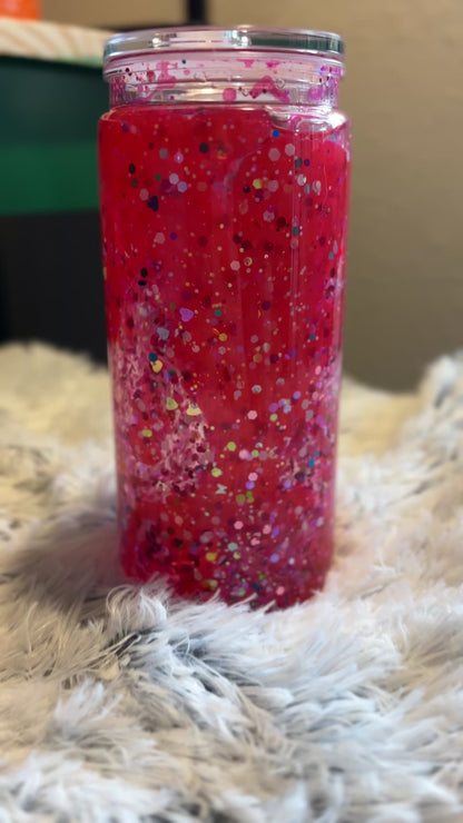Pink Snowglobe Lava Tumbler (20oz)
